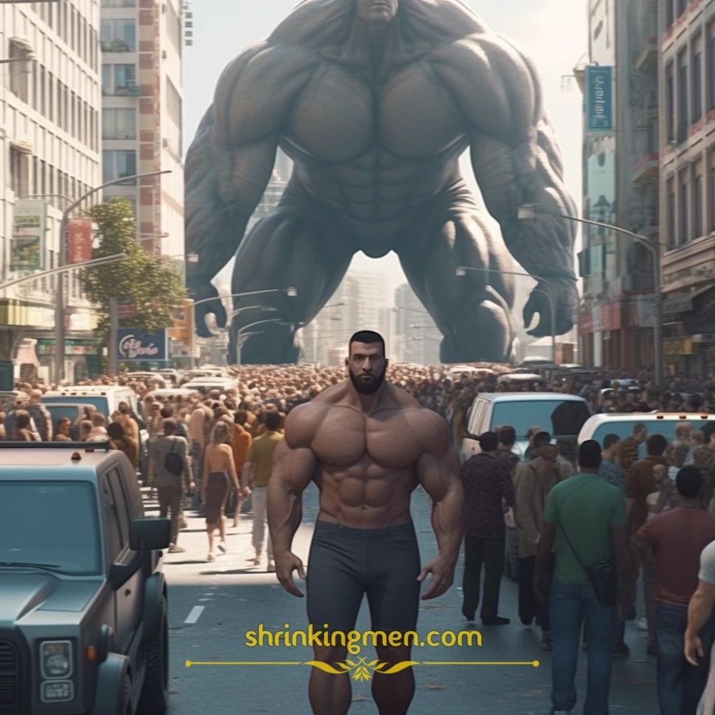 Giant djinn pursuing big Turkish bodybuilder