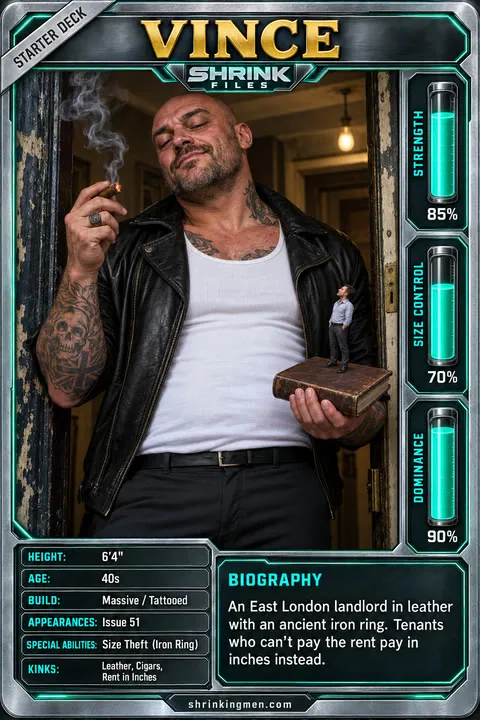Vince trading card