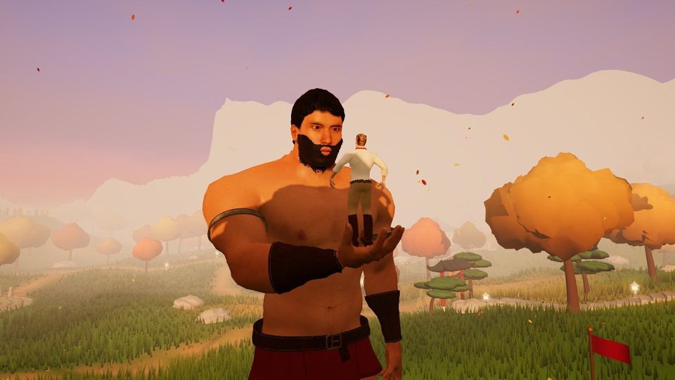 Land of Size: In his hand: Darius at eleven metres, Finn at life size