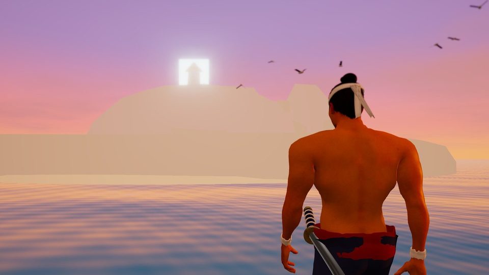 Land of Size: Gulliver’s Island: Free roam: wading out to the island at fifty feet