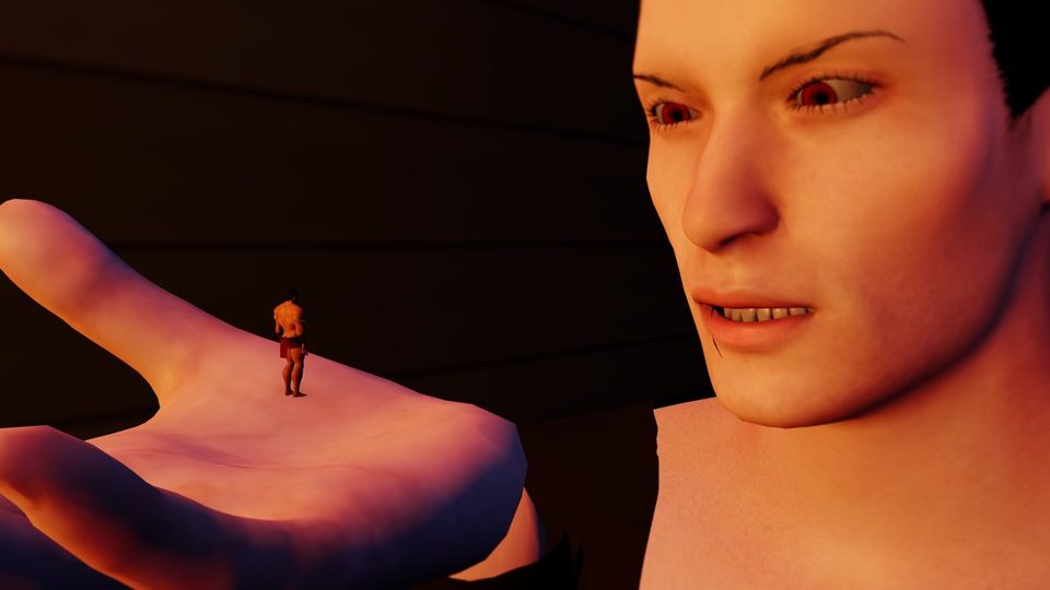 Land of Size: Halloween: Count Lucien, and a trick-or-treater in his palm